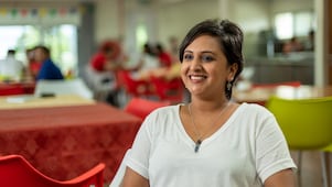 Woman smiling