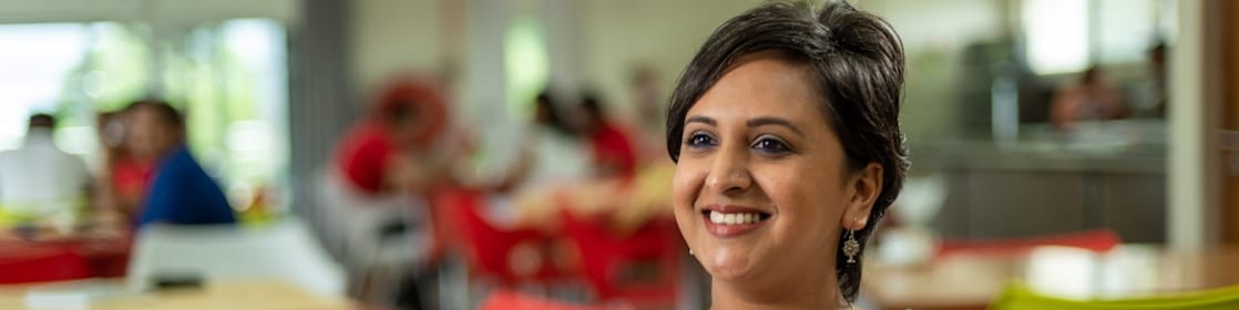 Woman smiling