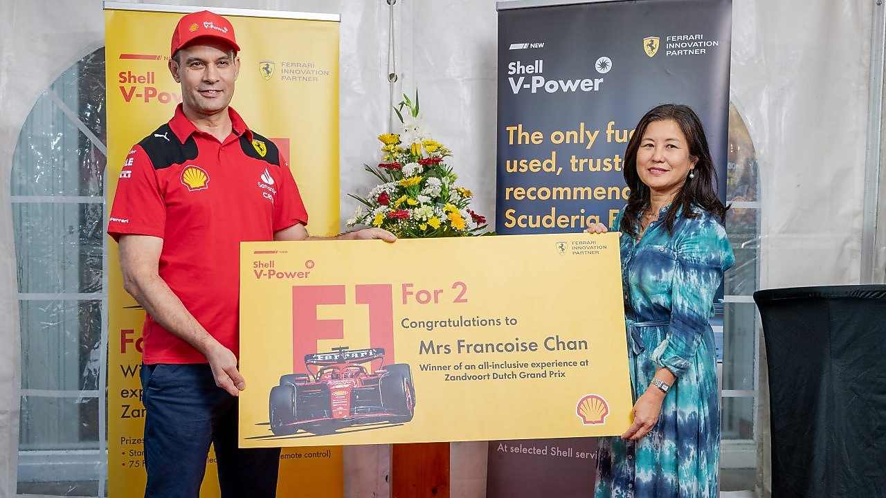 Winner during Shell prize giving