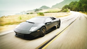 Sports car driving on the Pacific Highway