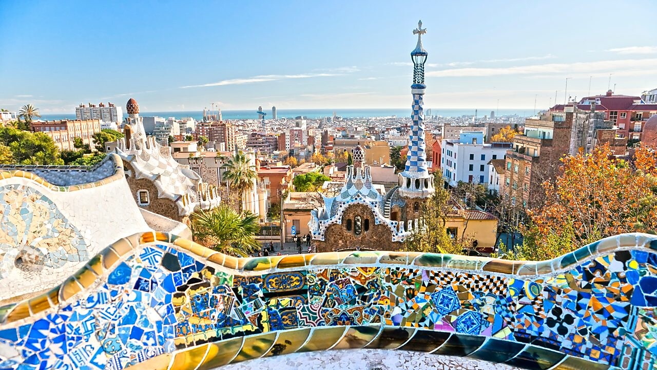 Park Guell in Barcelona, Spain