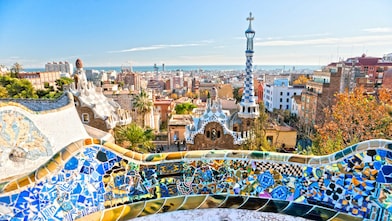 Park Guell in Barcelona, Spain