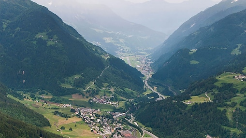 Roads between the valleys with beautiful surroundings