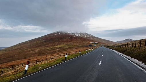 Clean road in open surroundings