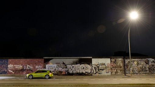 Running car on the street