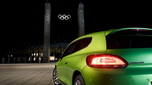 Car on the road in dark night