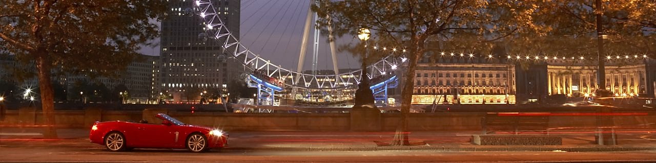 car on the road in london city
