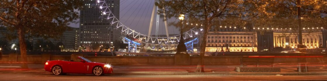 car on the road in london city