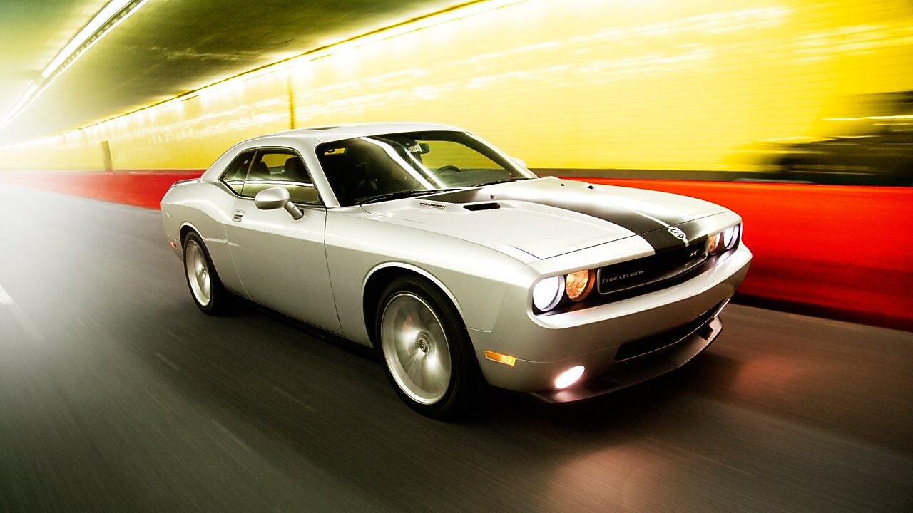 Mustang driving through the tunnel in San Francisco