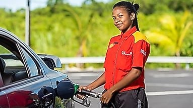 refueling a car at a petrol pump