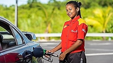 refueling a car at a petrol pump