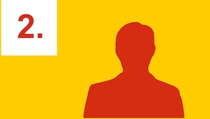 Silhouette of a man's torso