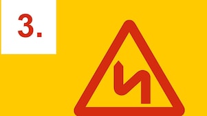 winding road sign