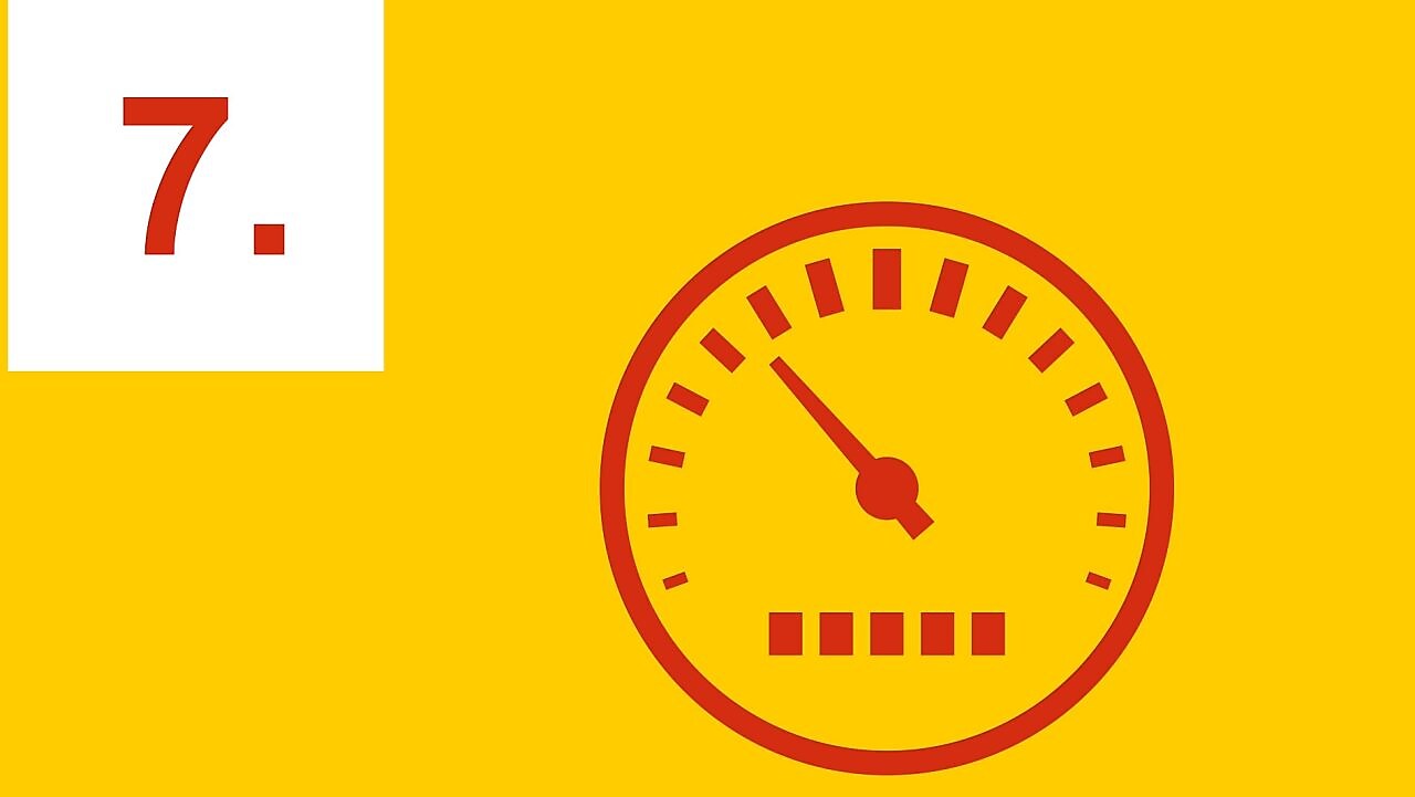 red speedometer graphic