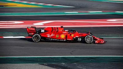 Ferrari car 2019 on racetrack