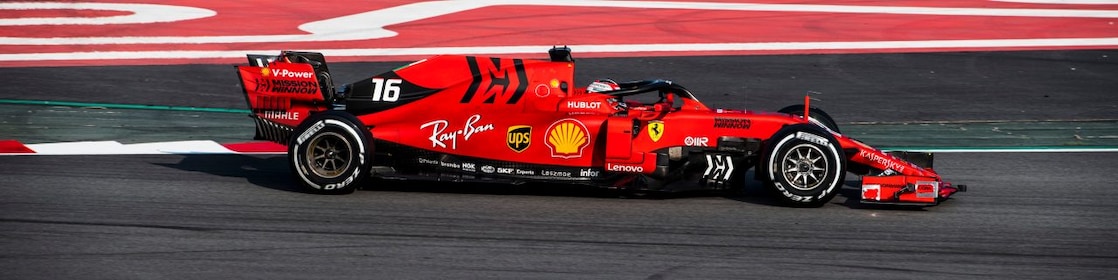 Ferrari car 2019 on racetrack