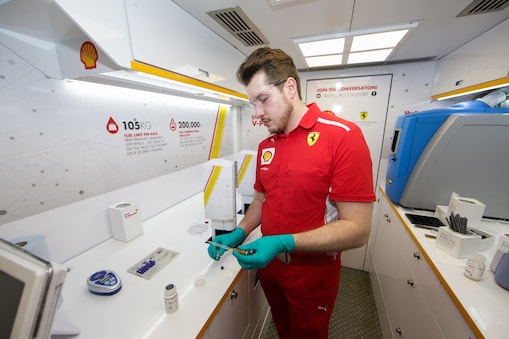shell scientist on the scuderia ferrari lab