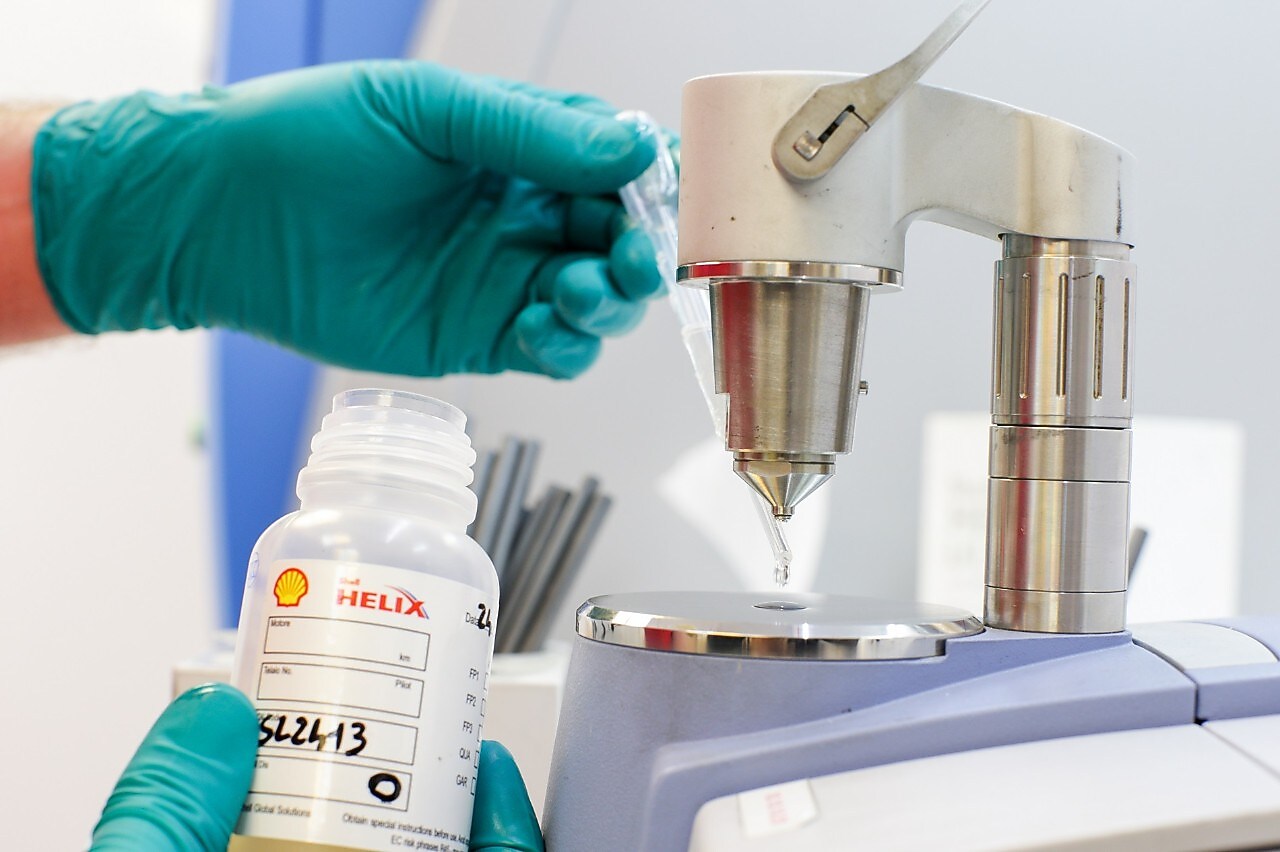 testing shell helix in lab