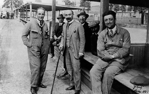 1930s photo of Enzo Ferrari