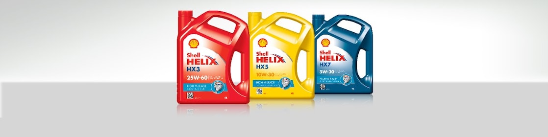 Shell Helix High Mileage oil range