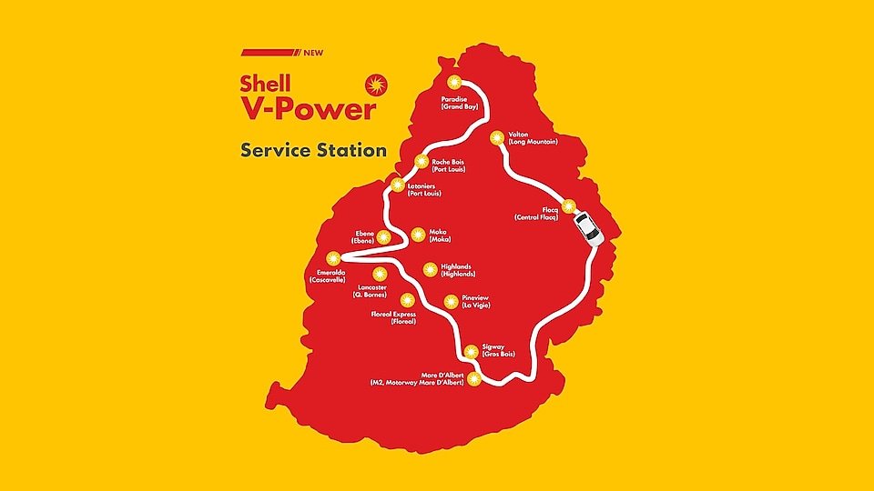 New Shell V-Power Stations location map