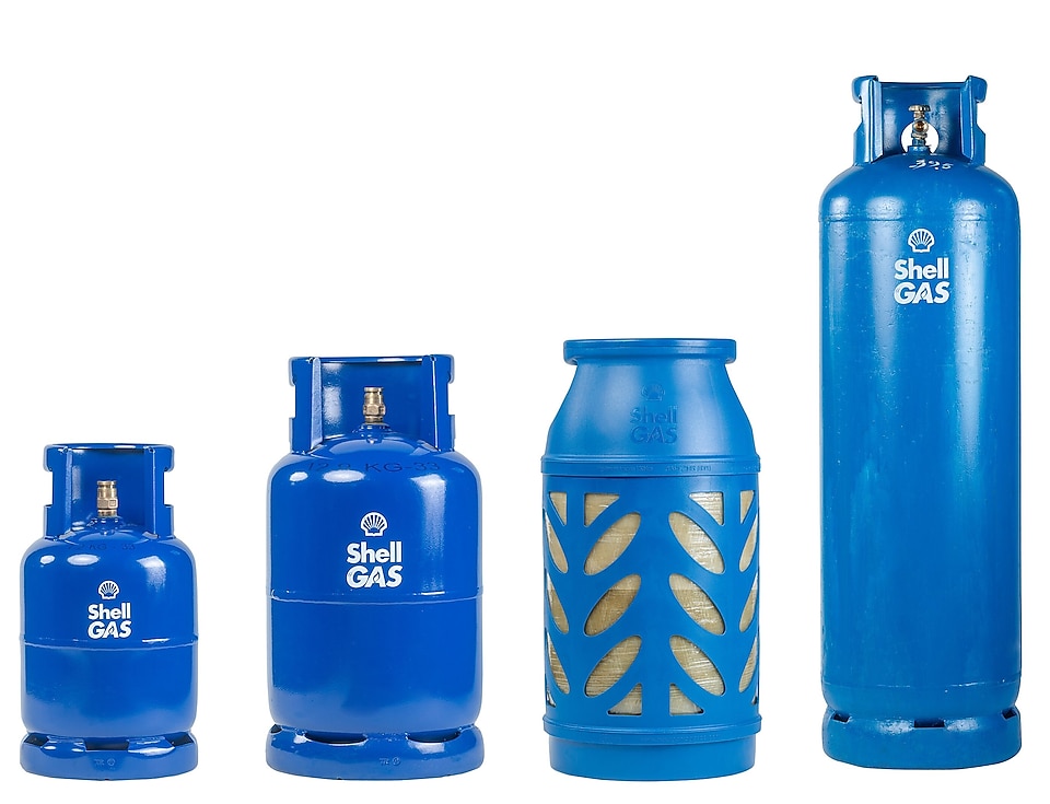 Shell LPG gas cylinder family