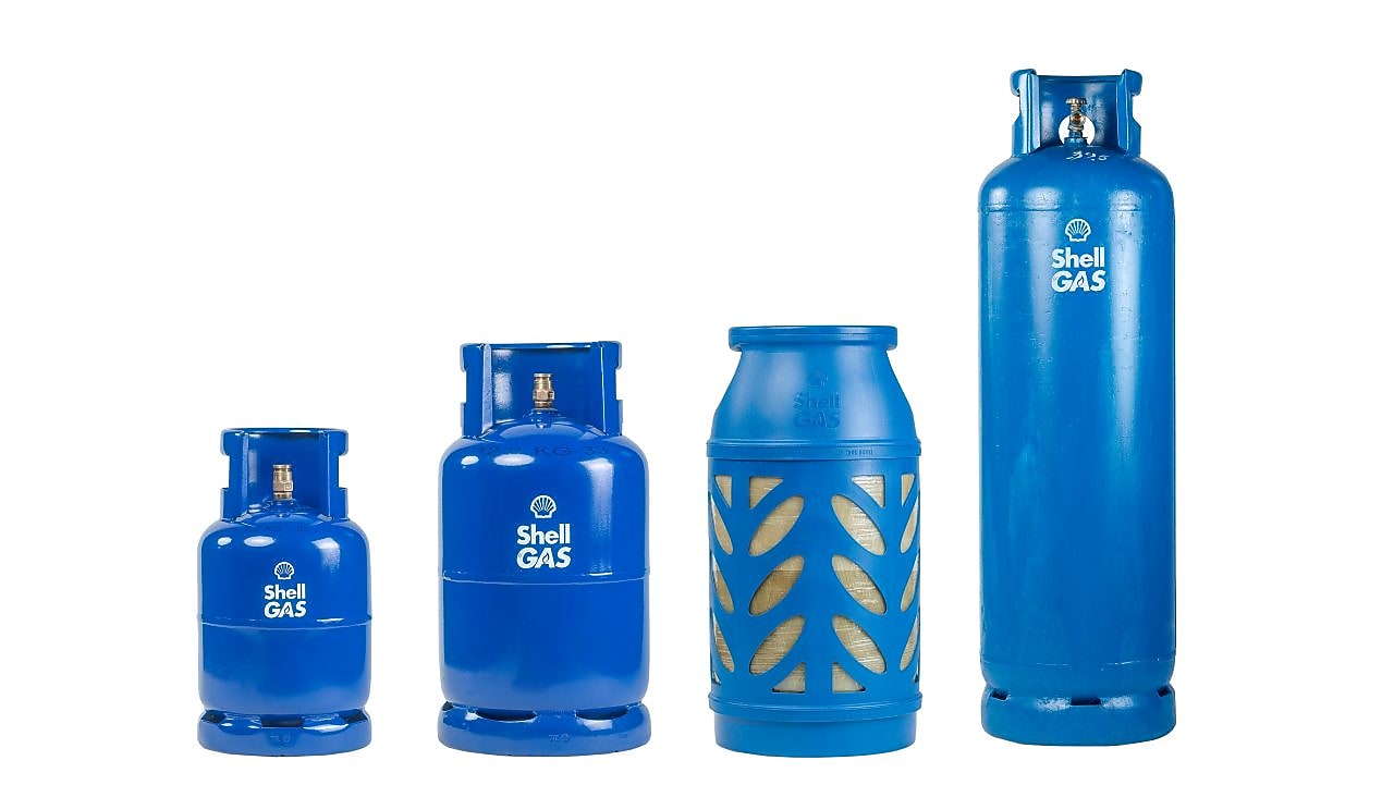 Shell LPG gas cylinder family