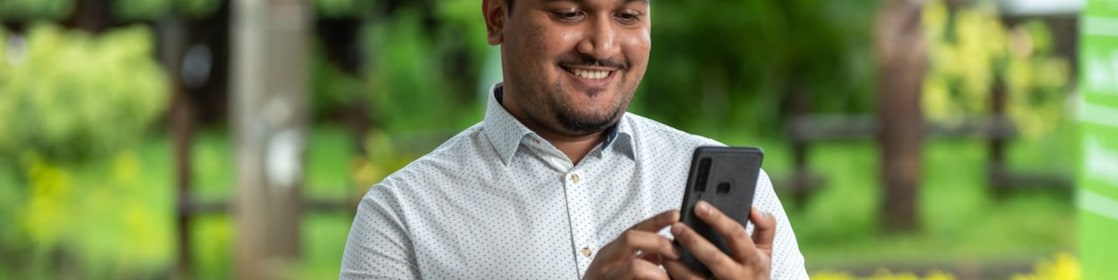 man on phone