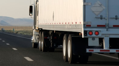 Truck on the road