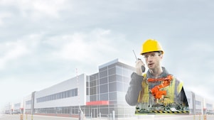 man with yellow digger