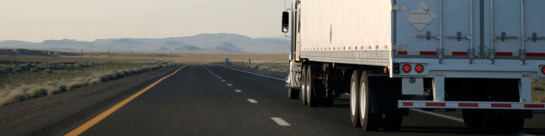 Truck on the road